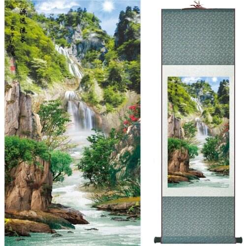 Mountain and river painting Home Office Decoration Chinese scroll painting mountain and River painting TX2017122109