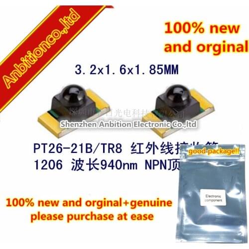 10pcs 100% new and orginal PT26-21B/TR8 0.8mm Height Flat Top Phototransistor NPN in stock