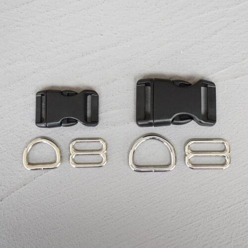20 Sets 20/25mm Plastic Buckle Quick Side Release Curved Metal Buckle for Bag DIY Paracord Buckles For Bracelet