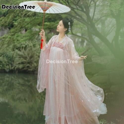 2021 hanfu dress folk dance costume chinese traditional national fairy costume ancient han dynasty princess stage outfits