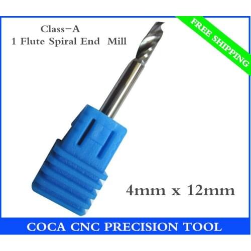4mm*12mm,Freeshipping CNC Solid carbide woodworking router bit,Tungsten Class-A1 Flute end mill,MDF,PVC,Acrylic,milling cutter