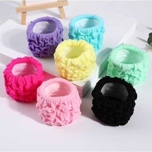 6.3cm Hot Style Thick Broad-brimmed Towel Ring Pig Large Intestine Hair Ring High Elasticity Seamless Hair Rope