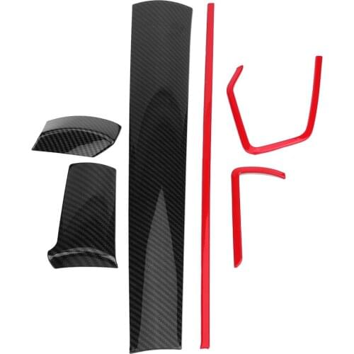 6Pcs Car Console Center Cover Trim Dashboard Frame Decorative Stickers for Honda Civic 10th 16-18 Car Accessory