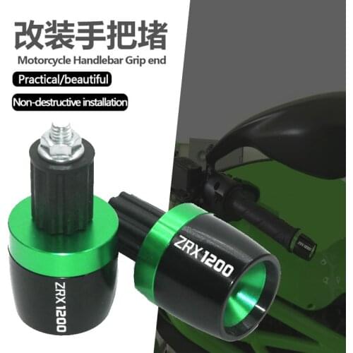 7/8" CNC Motorcycle Accessories Handlebars Bar Ends Grips Slider For Kawasaki ZRX1200 R ZRX1200R ZRX 1200 R 2001-2005 2002 2003