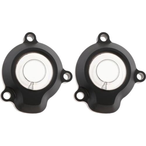 2 Pieces Motorbike CNC Aluminum Oil Filter Cover For Yamaha LC135 Y15 FZ150
