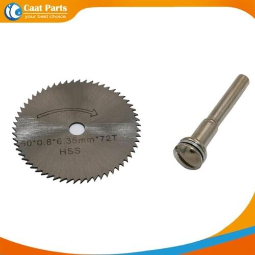 Free shipping! 50mm HSS Rotary Tools Circular Saw Blades Cutting Discs with 6mm Connecting rod,high quality