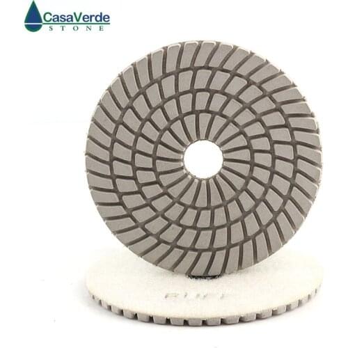 Free shipping DC-WSW02 wet 4inch white buff polishing pad 100mm for polishing granite and marble