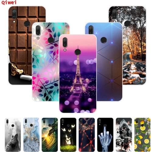 For Huawei Y7 2019 Case Soft Silicone Animals Printed Phone Cover For Huawei Y7 2019 Cover TPU Coque Y72019 Y 7 7Y Fundas Clear