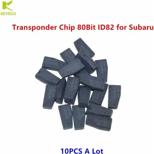 KEYECU Replacement New 10PCS Car Key Chips, Transponder Chip 80Bit ID82 Carbon for SUBARU Forester Impreza Legacy Outback WRX
