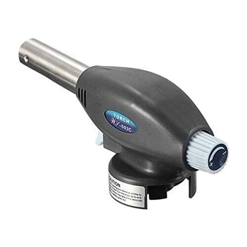 DHL 200PCS Butane Gas Blow Torch Flamethrower Burner Auto Ignition Camping Welding BBQ