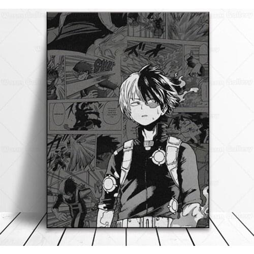 Home Decor Canvas Wall Art Paints Shoto Todoroki My Hero Academia Pictures Printing Anime Modular Artwork Poster For Living Room