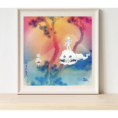 Kanye West & Kid Cudi Print Kids See Ghosts Rap Album Music Cover Poster Canvas Painting Hip Hop Home Room Wall Art Decor