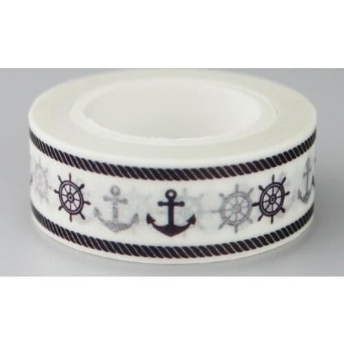 1.5cm Anchor Adhesive Tape for Scrapbooking DIY Craft Sticky Deco Masking Japanese Paper Washi Tape