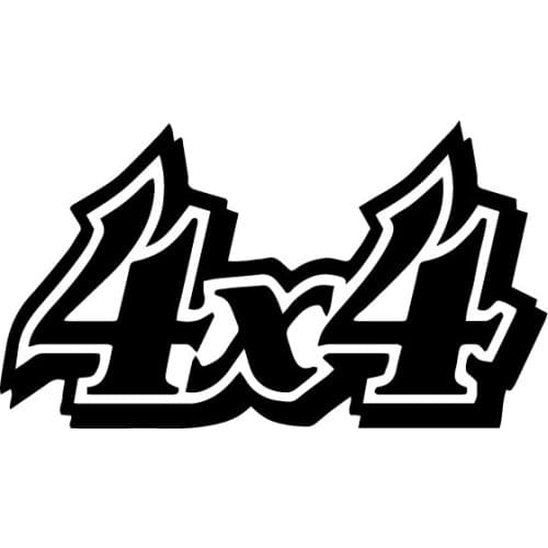 Creative Number 4X4 Car Stickers Auto Decoration Waterproof Decals for Car Body Window BMW KIA VW NISSON PVC,12cm*6cm