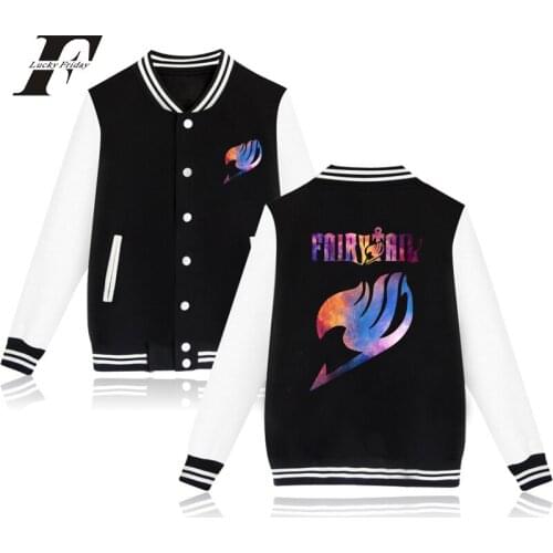 LUCKYFRIDAYF FAIRY TAIL Anime jaqueta Baseball jacket bomber jacket Winter casaco masculino Men/Women Coat 3d Print Plus Size