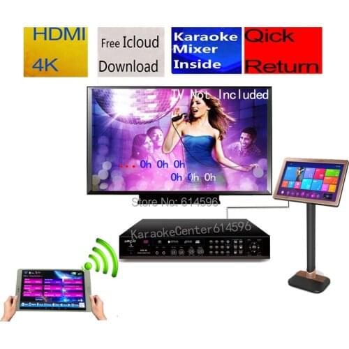 MTV Karaoke Player System 3TB HD+ 7" Wireless Touch PAD + 19" Touch Screen W/ SONGS+ HDMI output +Easy add more song FreeShip