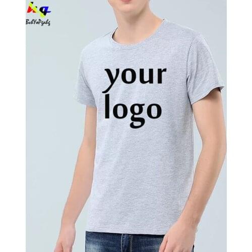 Custom logo short sleeve T-shirt printing logo picture text team name team uniform advertising shirt