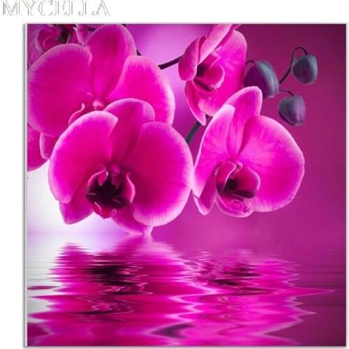 MYCELLA 5D DIY Diamond Painting Cross Stitch Floral Calla Crystal Needlework Diamond Embroidery Flowers Full Diamond Decorative