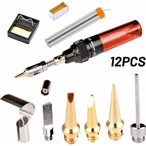 Gas Electric Soldering Iron Set Portable Tin Gas Welder Blow Torch Gun Wireless Universal Welding Tools For Home DIY Repairing