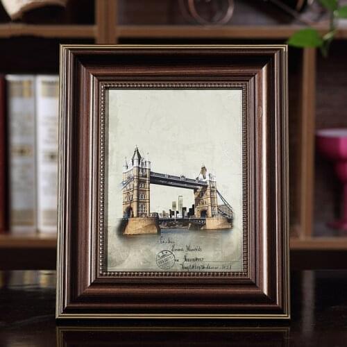 New American Style Photo Frame Living Room Decoration Picture Frames Desktop Photo Picture Frame Vintage Wedding Birthday Gift