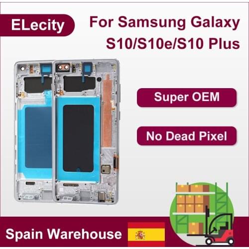 OEM Display for Samsung Galaxy S10 S10e S8 S9 S10Plus Display Touch Screen Digitizer Assembly Support Touch ID Ship From Spain