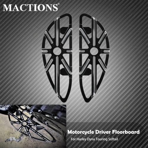 Motorcycle Front Driver Floorboard FootPeg Rest Pedal For Harley Dyna Switchback FLD Touring Electra Glide FLHT Heritage Softail