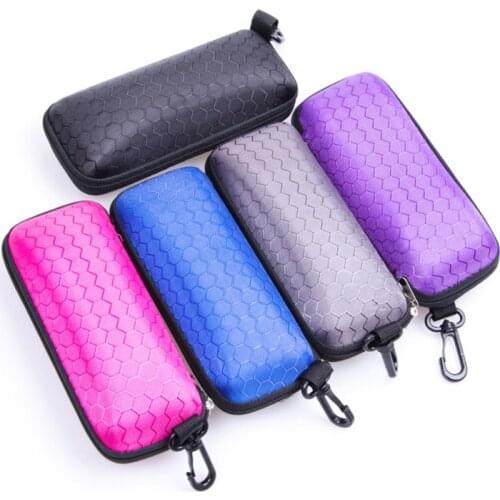Protable Rectangle Zipper Sunglasses Hard Eye Glasses Case Eyewear Protector Box Glasses Storage Bag Holder