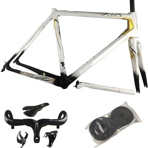 White Carbon Bike C64 Frame Full Carbon Fiber Road Bike Frames Bicycle Frameset Handleabr Saddle Bottle Cages Concept V3Rs