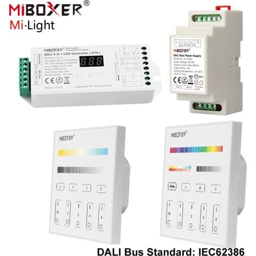 Miboxer Dali Led Strip Controller Mi Light Dali Controller Rgb Rgbw Rgbcct Brightness Touch Control Milight Dali Dimmer