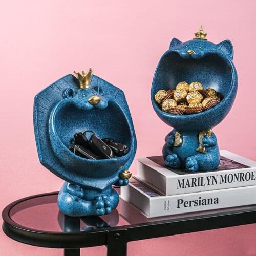 Lucky cat porch key storage decoration creative robbery cat living room entrance shoe cabinet home decoration opening gift