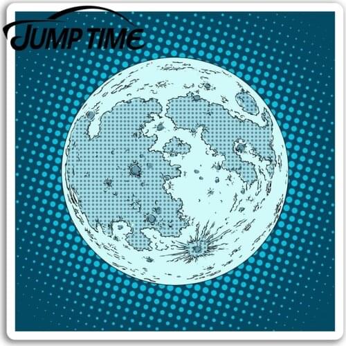 Jump Time for Cartoon Moon Vinyl Stickers Space Kids Sticker Laptop Luggage Waterproof Accessories Car Bumper Window Decal
