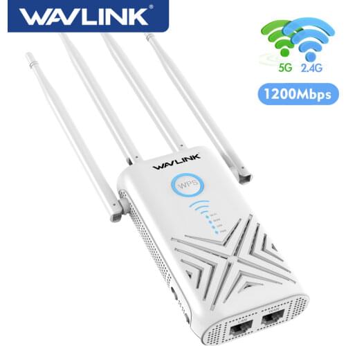 AC1200 WiFi Repeater Router Access Point 1200Mbps Wireless WiFi Range Extender 2.4G&5GHz Full Coverage WiFi Signal Amplifier