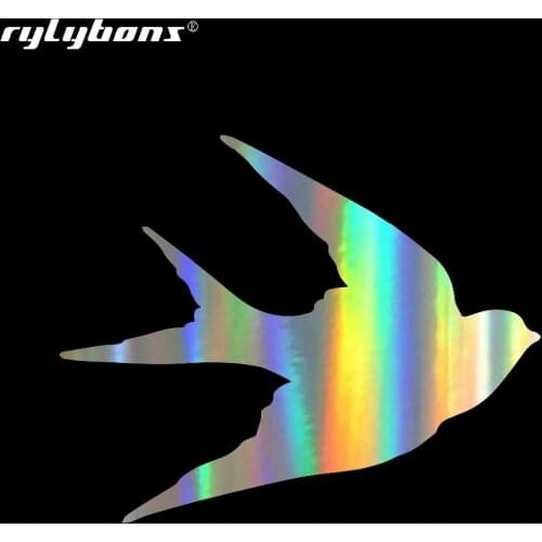 Rylybons Funny Flying Swallow Spring Car Bumper Stickers and Decals Car Styling Decoration Door Body Window Vinyl Stickers