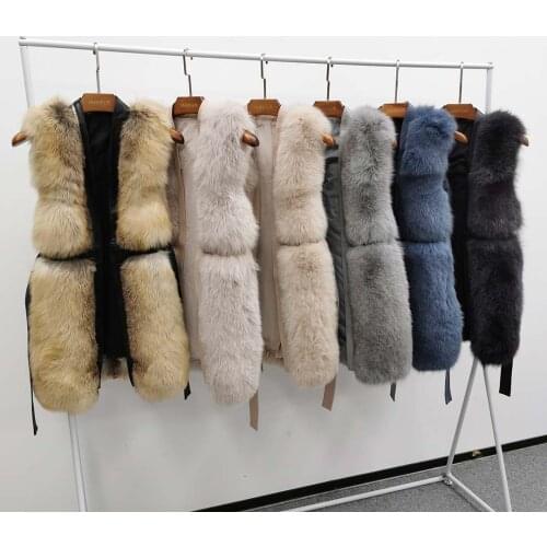 Real Fox Fur Women Jacket High Quality Winter Women Vest Natural Fur Fashion Underwaist