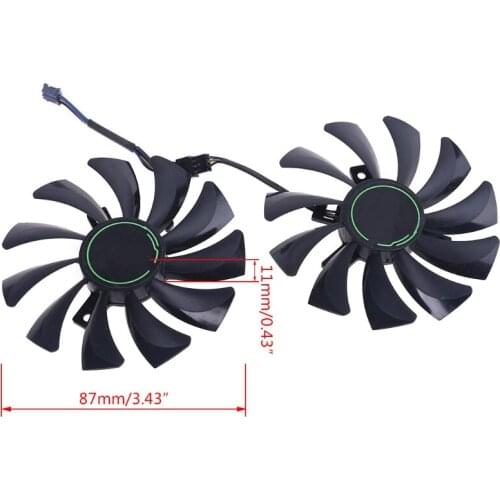1 Pair HA9010H12F-Z 4Pin Cooler Fan Replacement for MSI GTX 1060 1660Ti RTX 2060