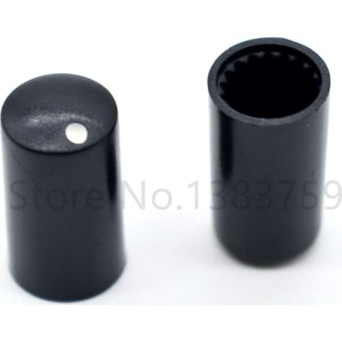 10 Pieces 7.5 * 14mm Potentiometer Black Knob Serrated Hole 6mm Smallest Knob