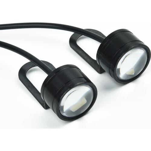 2Pcs Set 12V Motorcycle Lights White LED Spotlight Headlight Driving Light Fog Lamp Motorbike Accessories