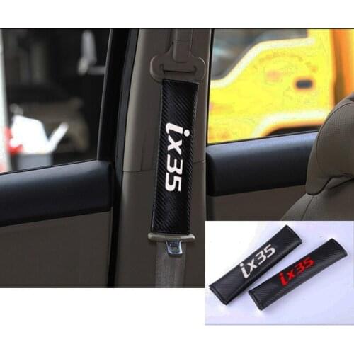 2pcs PU Fashion Car Seat Belt Cover Car Seat belt shoulder Pads for Hyundai Ix35