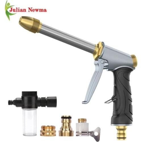 2020 New Water Gun Sprinklers Garden Water Hose Brass Spray Gun Powerful Pressure Washer Jet Nozzle Foam Car Cleaning Dropship