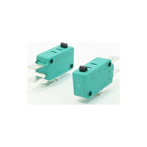 250VAC 16A SPDT 1NO 1NC 3P Momentary Pushbutton Limit Microswitch Green