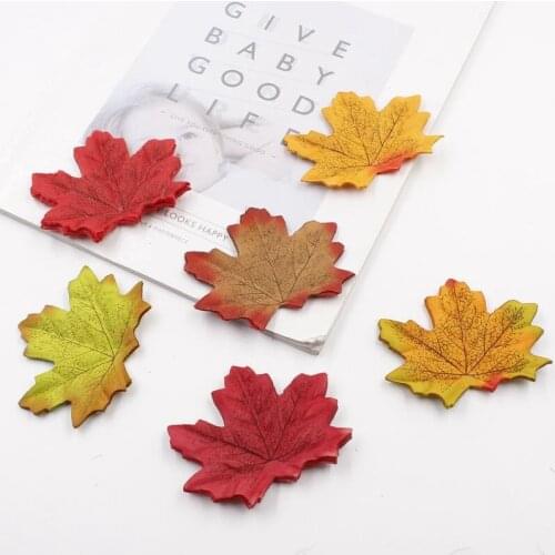 Promotion! 100 Autumn/Maple Silk Leaves Multi Coloured/Wedding/Decoration