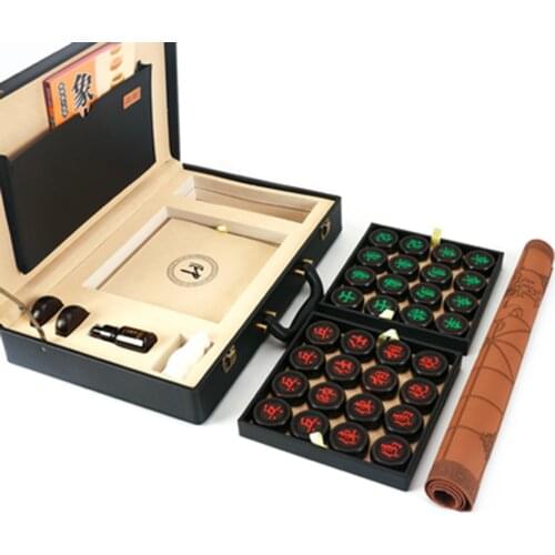 Large Luxury Chess Dermis Folding Board Rosewood Game Pieces Chinese Chess Creative High-end Xadrez Jogo Family Games EK50QL