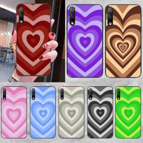 Latte Love Coffee Green Pink Heart Phone Case For Huawei P20 30 40 Pro Mate 20 30 40 Pro Honor 9x 10 30lite Y62019