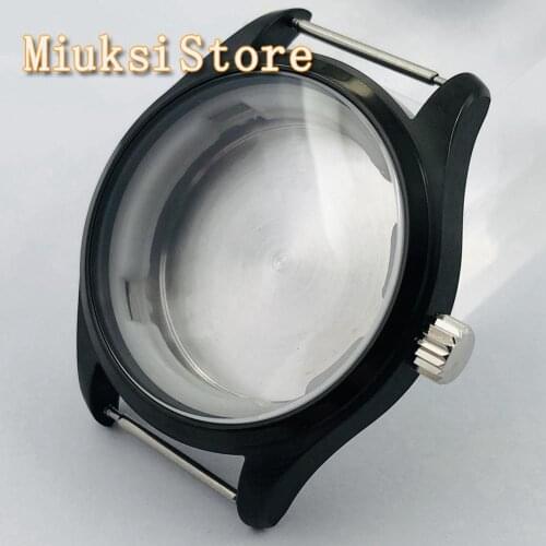 Corgeut 40mm black PVD sterile case fit ETA 2824, NH35A NH36A automatic movement