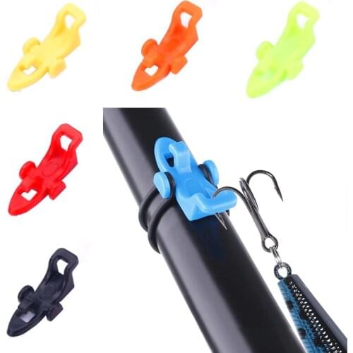 1 PC Fishing Hook Keeper Lure Bait Holder with 3 Rubber Rings for Fishing Rod Fishing Gear Portable Accessories Fixed Bait