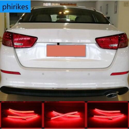 For KIA Optima K5 2014 2015 LED Lens Rear Bumper Reflector Brake Fog Light Lamp
