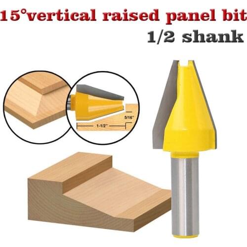 1pc Panel Raiser Router Bit - Vertical - Bevel Design - 1/2" Shank Woodworking cutter Tenon Cutter for Woodworking Tools