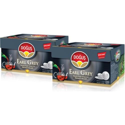 PERFECT WITH A WONDERFUL DRINK Dogus Earl Gray Tea Infuser Bag 100 pcs 3.2 gr x 2 pcs FREE SHİPPİNG