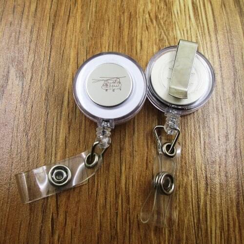 Chinook Skyline ID Badge Reel for Docter Nurse Teacher Student retractable recoil id badge holder work fun