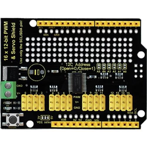Keyestudio PCA9685 16-Channel Servo Motor Drive Shield I2C For Arduino Robot Raspberry Pi